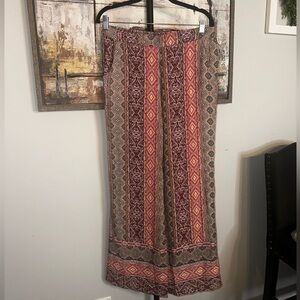 EUC‎ BCX Size Large Bohemian Patterned Wide-Leg Pants